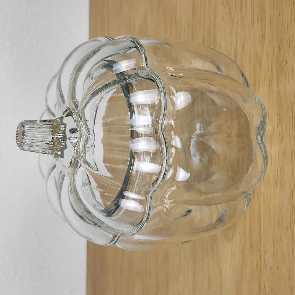 Anchor Hocking Clear Glass Pumpkin Treat Jar